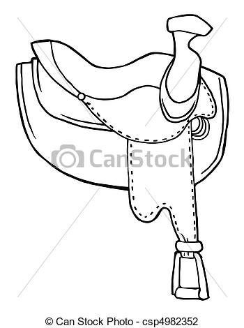 350x470 Outlined Horse Saddle Coloring Page Outline Of A Leather