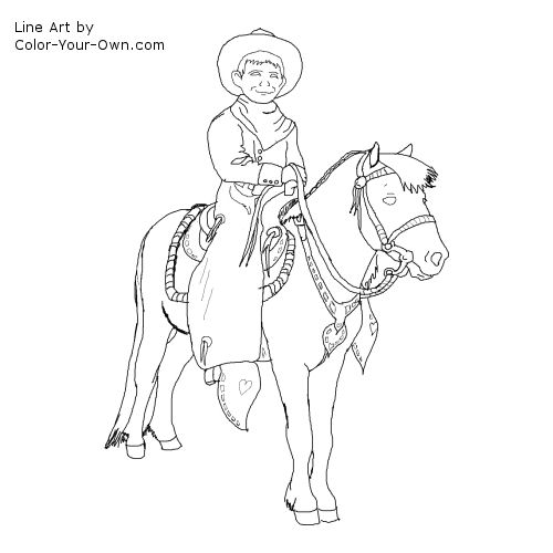 500x500 Shetland Pony Under Western Saddle Coloring Page