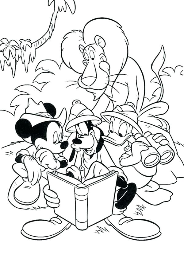 600x843 Safari Coloring Pages Safari Coloring Pages Mickey Mouse Safari