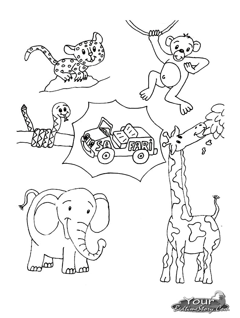 794x1054 African Safari Animals Coloring Pages Free Coloring For Kids