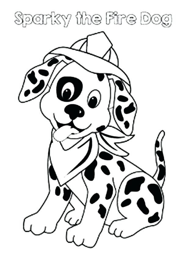 600x869 Fire Dog Coloring Pages Fire Safety Coloring Pages Fire Dog