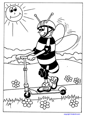 350x477 Free Safety Bee Coloring Pages To Print And Color Online