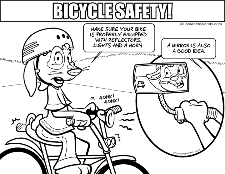 720x556 Bike Safety Coloring Pages Coloring Bicycle Safety Ideas