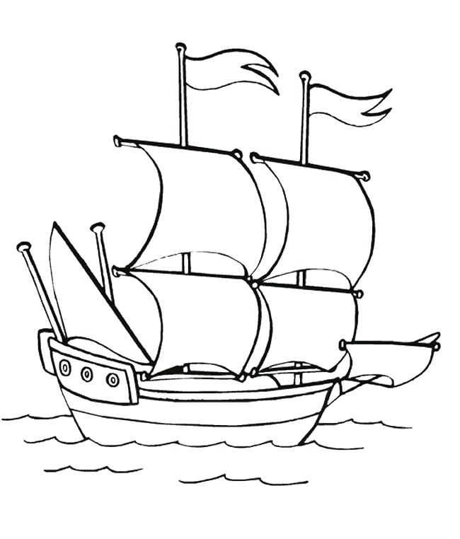 650x762 Ship Sailing In The Sea Slowly Coloring Page Kids Coloring Pages