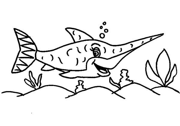 600x421 Swordfish Coloring Pages