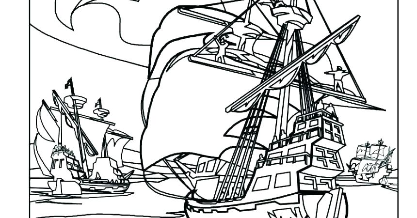 860x450 Ship Coloring Pages Sailing Ship Coloring Pages For Kids To Print