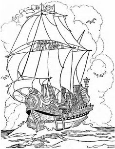 236x305 Coloring Page Sailing Ships