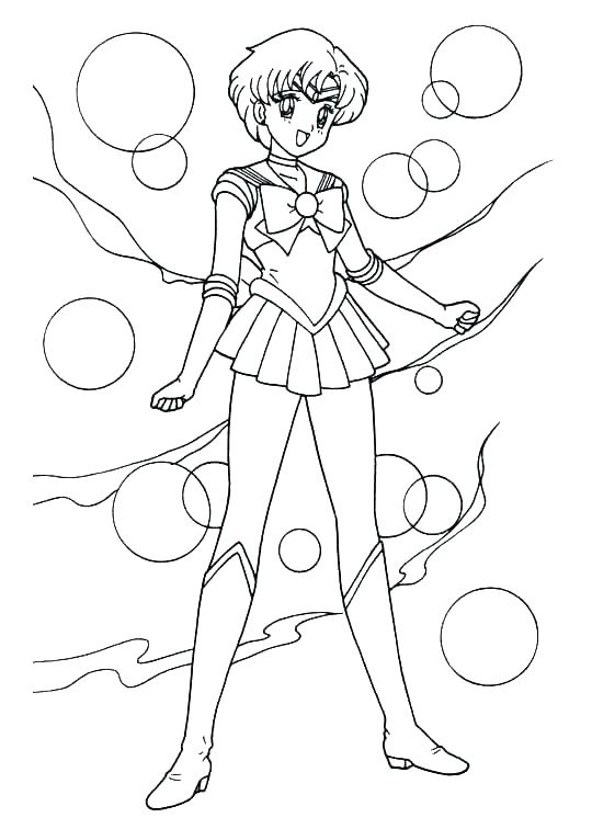 Sailor Mercury Coloring Pages at GetDrawings | Free download