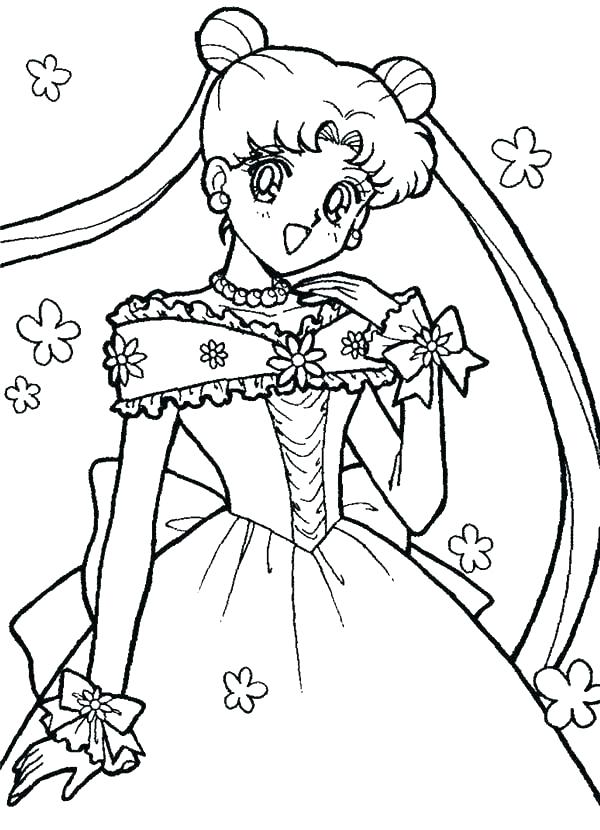 600x830 Sailor Moon Coloring Pages Sailor Moon Was Sitting Relaxed