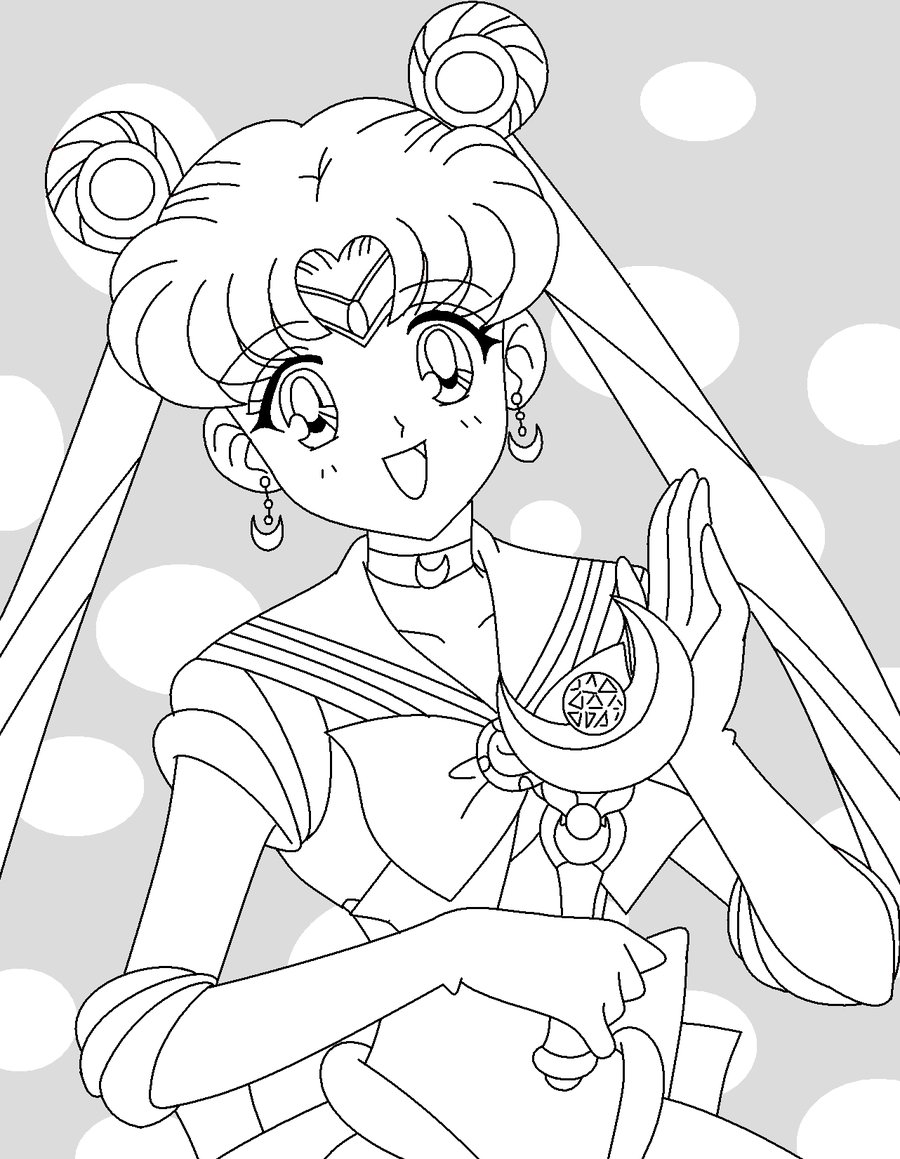 900x1159 Sailor Moon Coloring Page