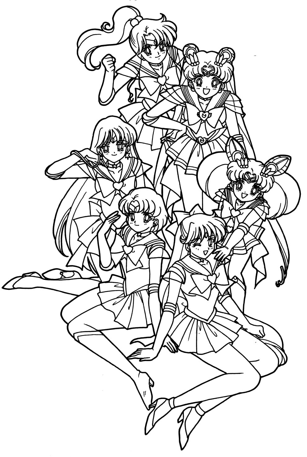 990x1473 Sailor Moon Really Like With Her Friend Coloring Pages Coloring
