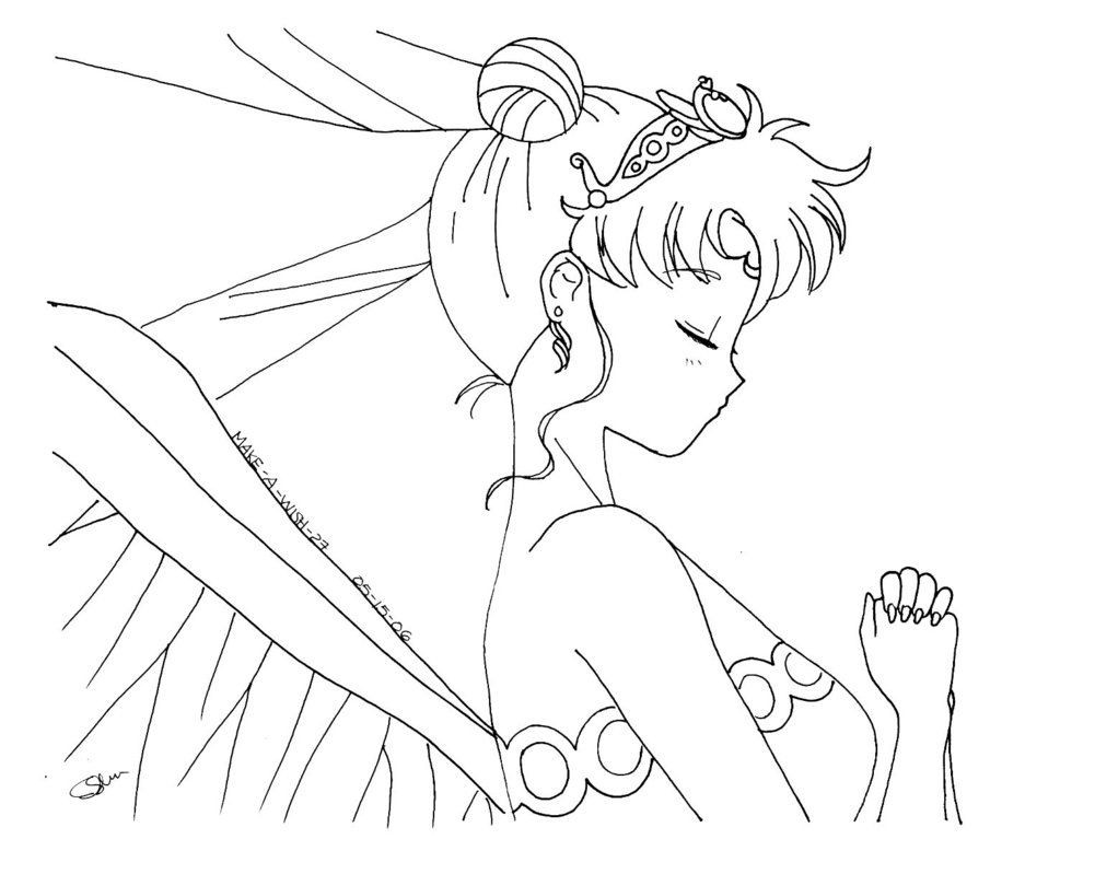 1001x799 Sailor Moon Princess Coloring Pages