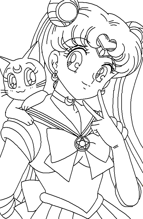 501x765 Free Sailor Moon Coloring Pages For Kids Coloringstar Sailor Moon