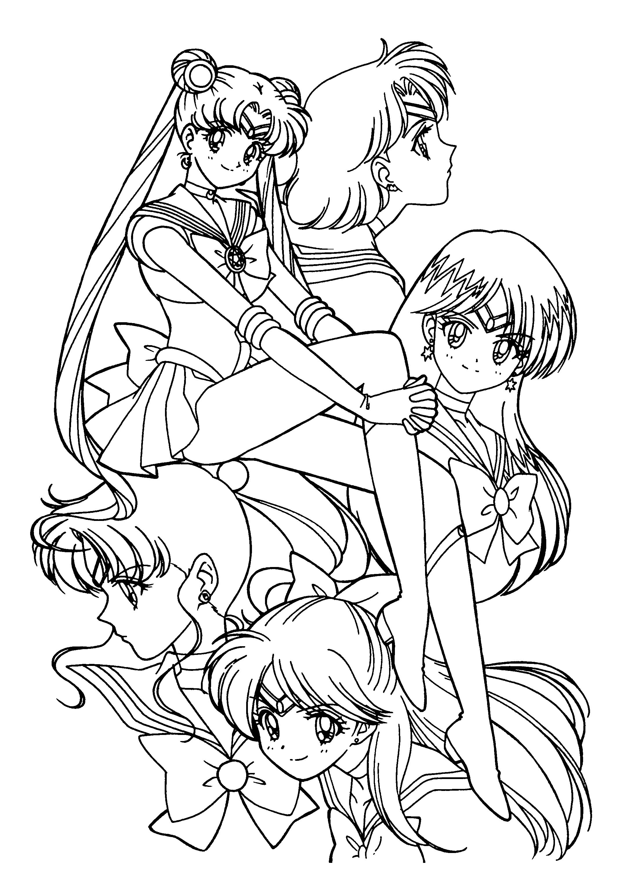 2128x3041 Sailor Moon Coloring Pages Printable