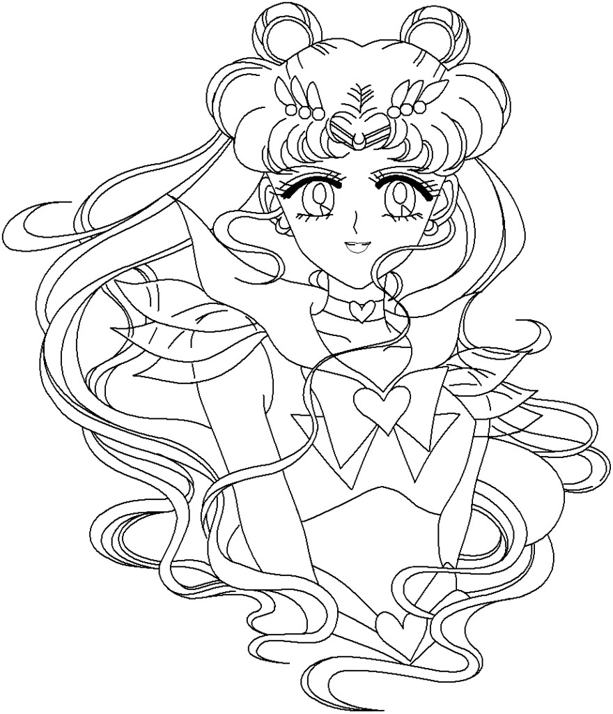 880x1024 Free Printable Sailor Moon Coloring Pages For Kids