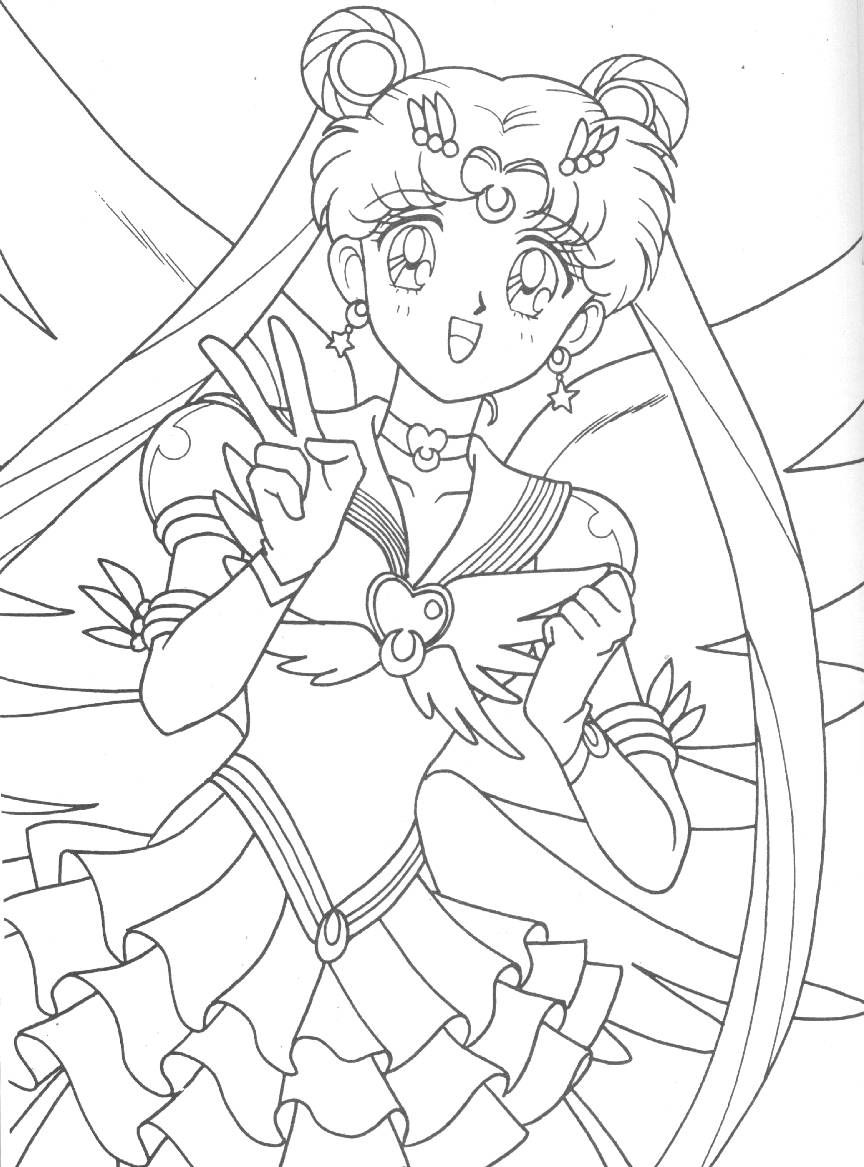864x1167 Eternal Sailor Moon Coloring Page