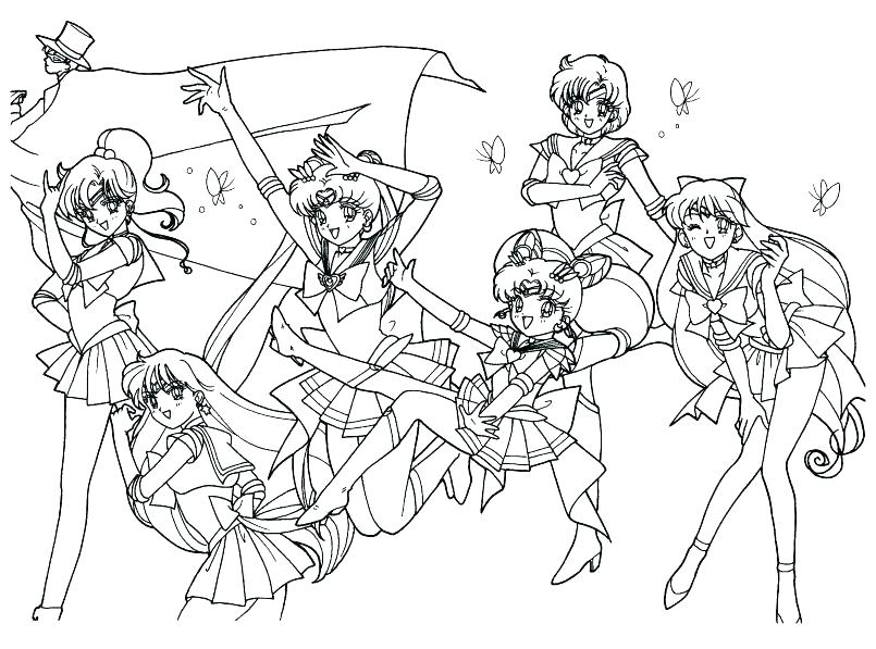 805x597 Sailor Moon Coloring Pages And Colouring Blank
