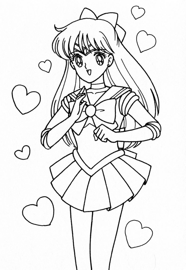 Sailor Moon Venus Coloring Pages Coloring Pages