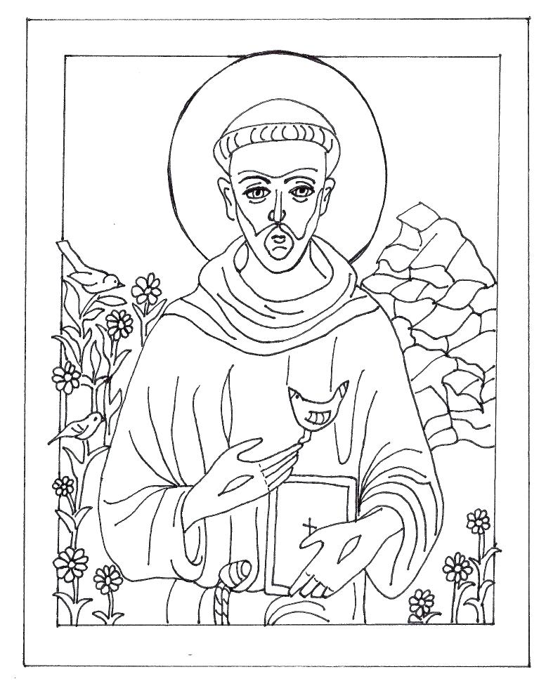 777x987 St Francis Assisi Coloring Page St Coloring Page In Honor