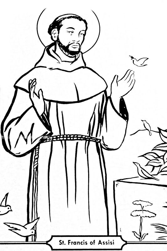 534x800 Saint Francis Of Assisi Coloring Pages Saint Francis Of Assisi