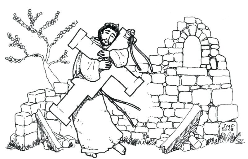 800x514 Saints Coloring Pages Saint Restoring The Church At Saint Francis