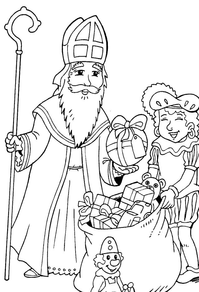 640x940 Saint Nicholas Coloring Page