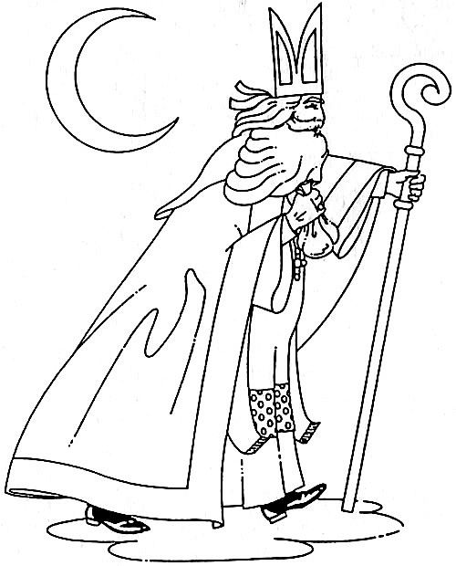500x620 Walking St Nicholas Coloring Page St Nicholas