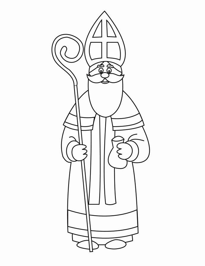 692x896 Coloring Page St Nicholas