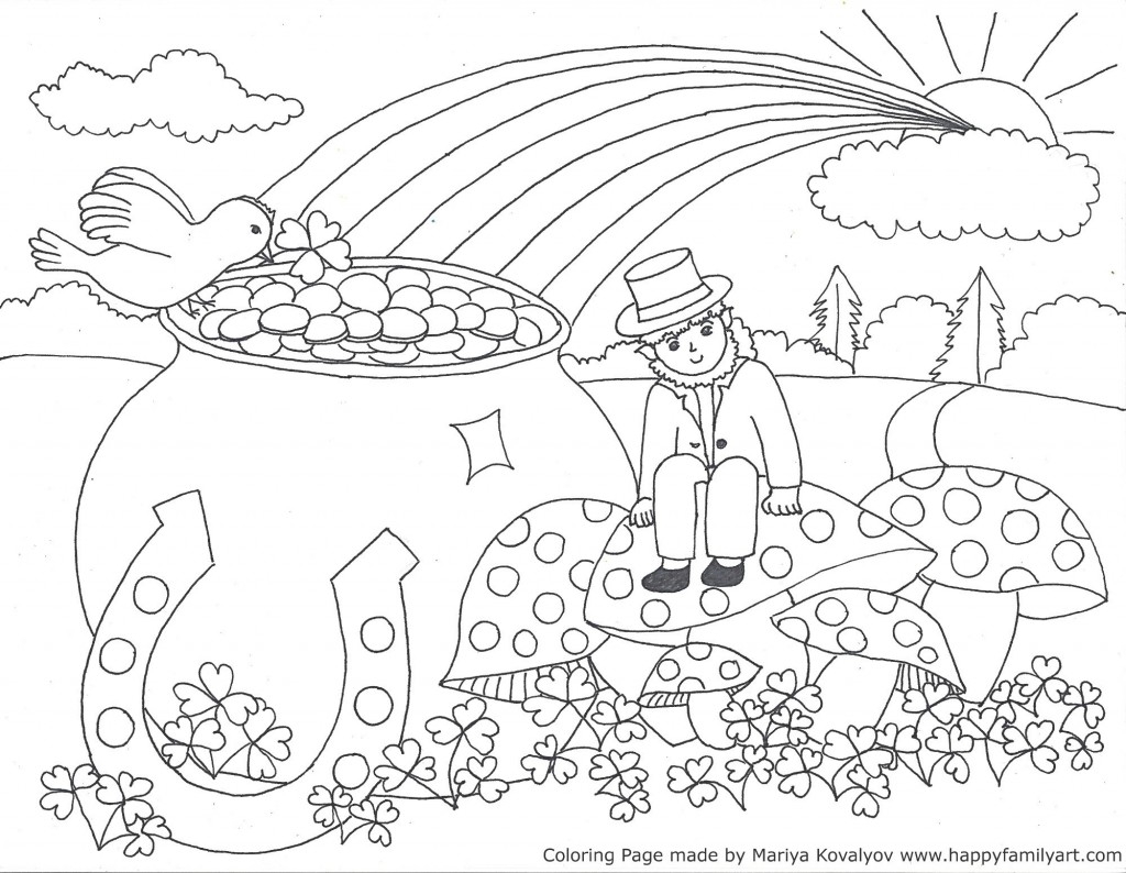 1024x794 St Patrick's Day Coloring Pages