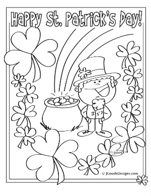 300x389 St Patrick's Day Printable Coloring Activity Sheets
