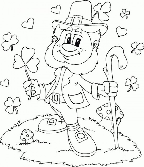 550x638 Free St Patrick's Day Coloring Pages Happy St Patricks Day