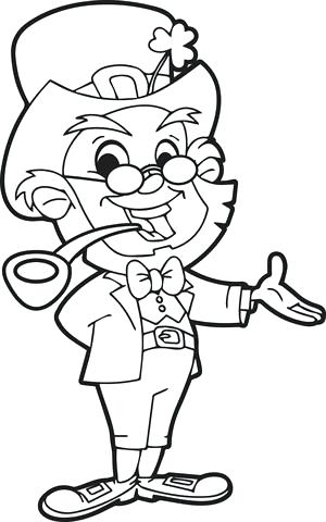 300x480 Free Printable Leprechaun Coloring Page For Kids St Patricks Day