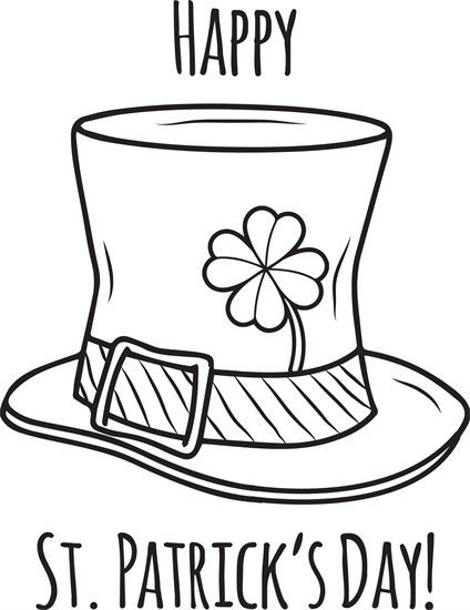 424x550 Happy St Patrick's Day Coloring Page