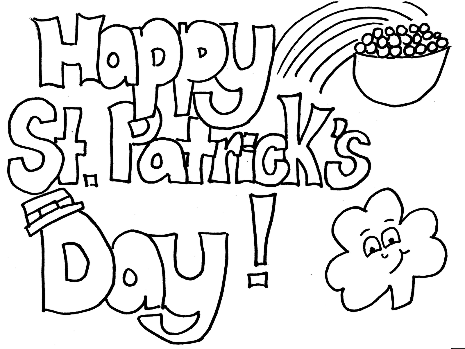 1600x1202 Coloring Pages Of St Patricks Day Print Color Craft
