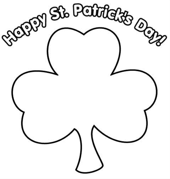 598x629 Happy St Patrick's Day Printable Coloring Book