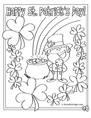 300x389 St Patrick's Day Printable Coloring Activity Sheets Saints