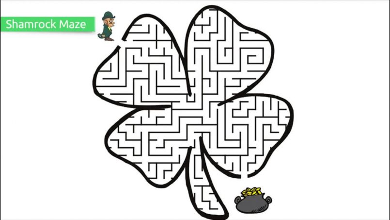 805x453 Coloring Printable St Patrick's Day Coloring Sheets