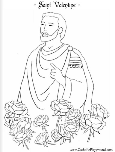 384x505 Saint Valentine Catholic Coloring Page For Children I Feast Day