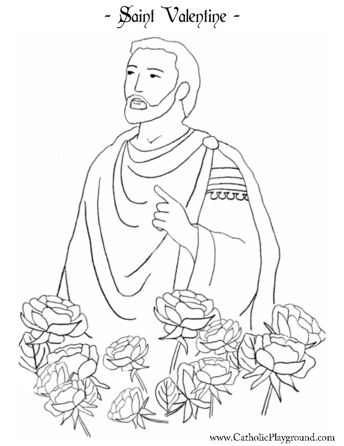 695x900 Saint Valentine Coloring Page Catholic Playground Reference