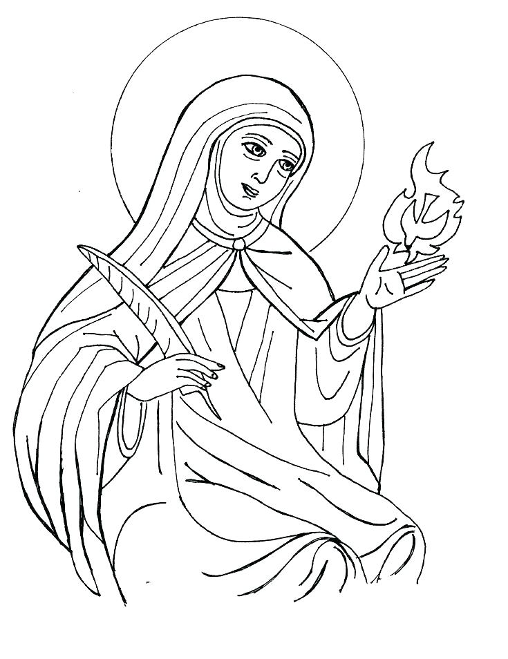 735x954 Saint Coloring Pages