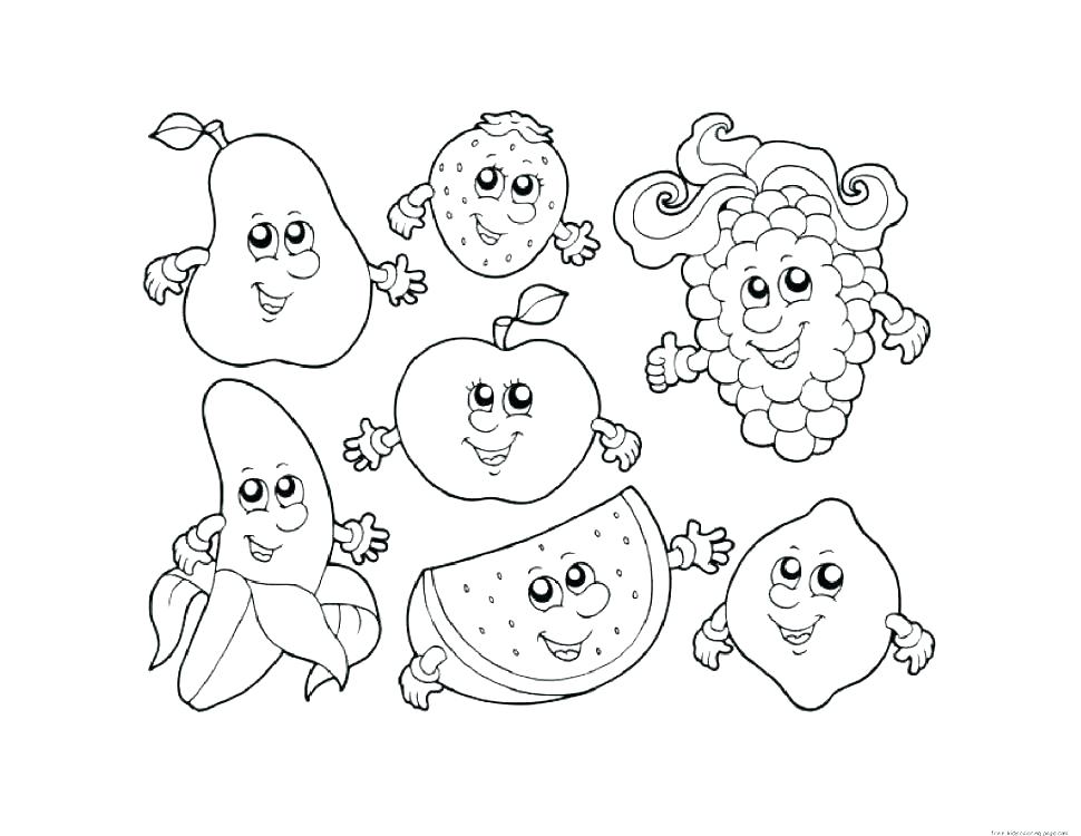 970x750 Fruit Tree Coloring Pages Printable Coloring Fruits And Veggies