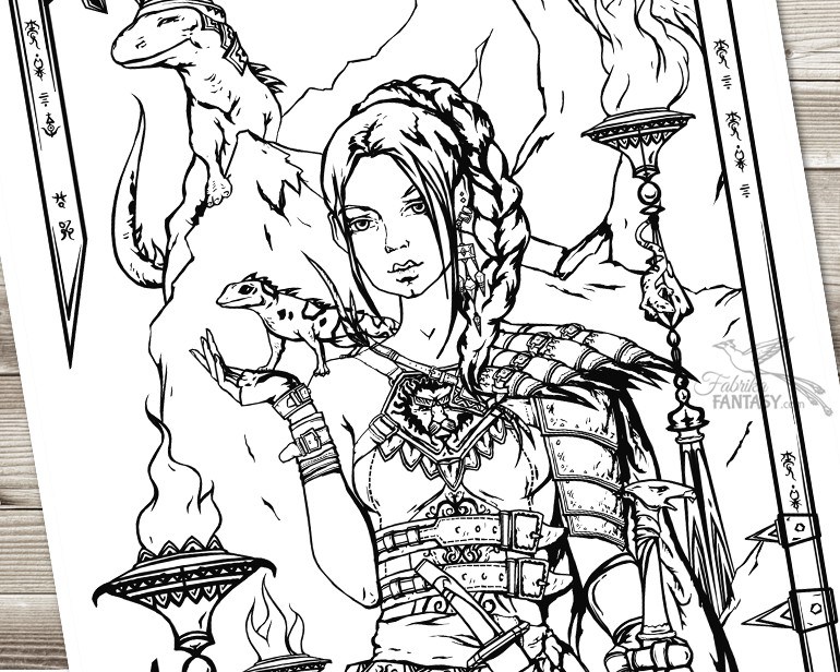 770x616 Salamander Queen Coloring Page