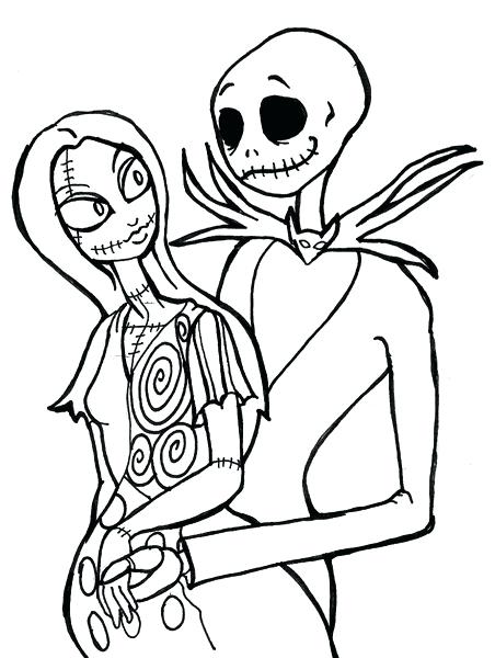 452x600 Jack And Sally Coloring Pages Download Nightmare Before Coloring