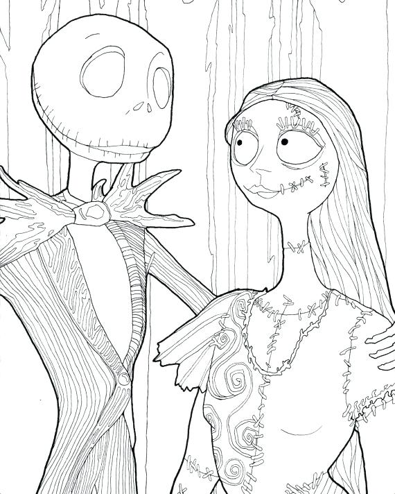 570x712 Jack The Pumpkin King Coloring Pages Jack And Sally Coloring Pages
