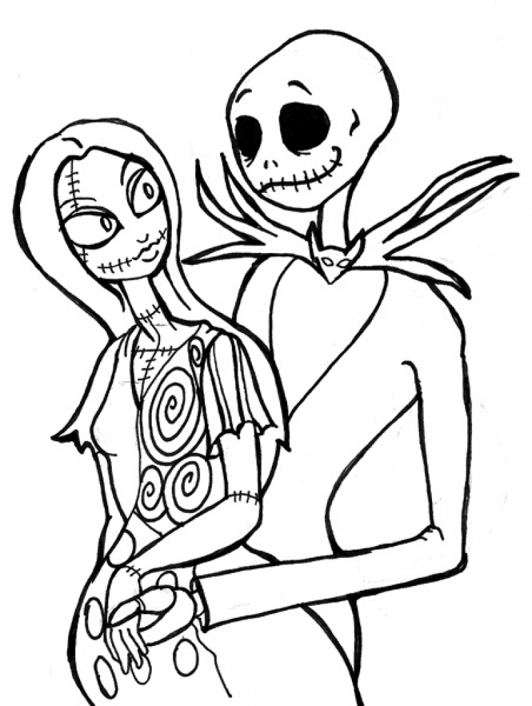 771x1024 Jack And Sally Coloring Pages