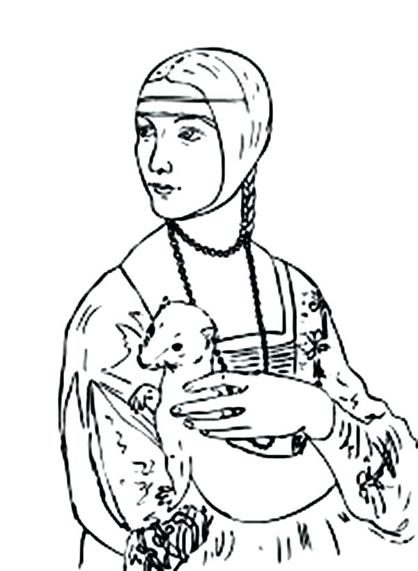 600x819 Salvador Dali Coloring Pages Coloring Pages Famous Paintings Lady