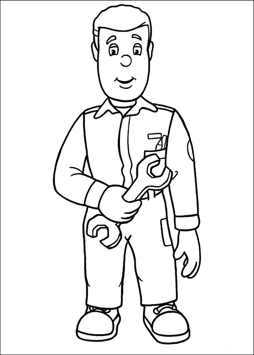 857x1200 Fireman Sam Coloring Pages