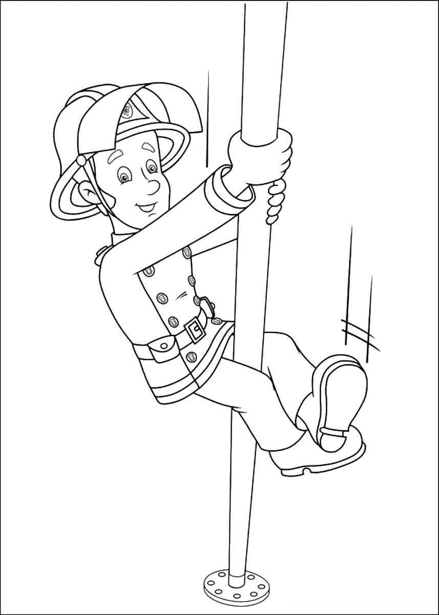857x1200 Fireman Sam Coloring Pages