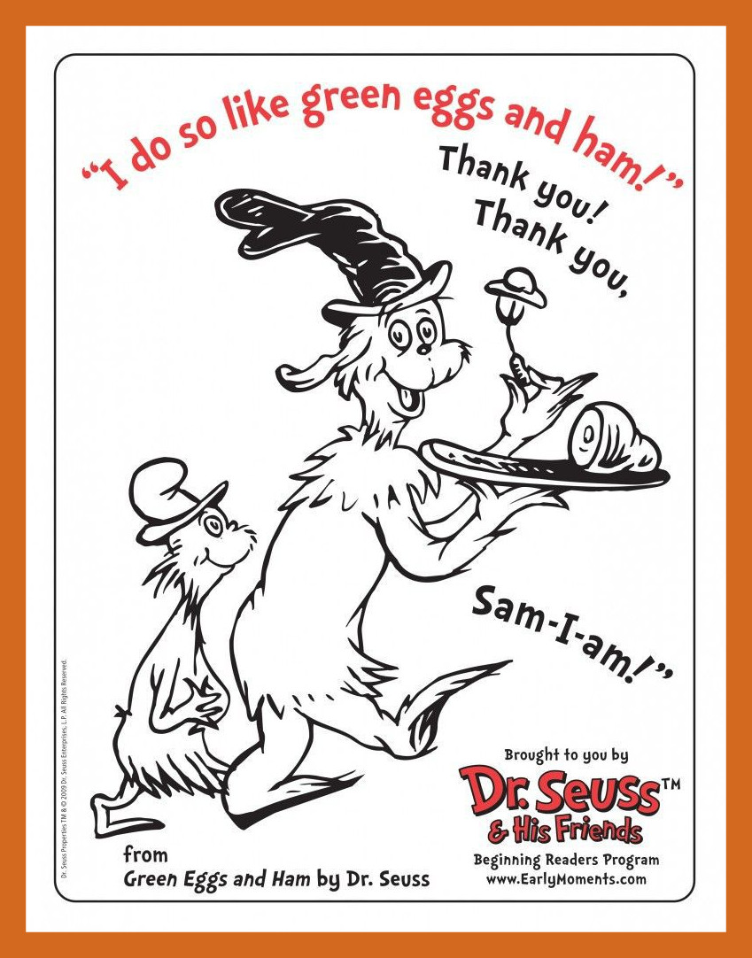 849x1082 Stunning Dr Seuss U Green Eggs And Ham A Coloring Page Pict