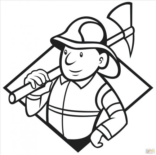 503x500 Coloring Pages Fireman Coloring Pages Letter F Is